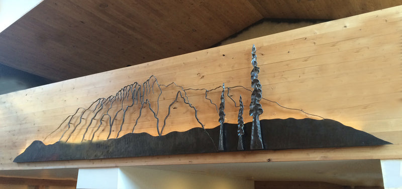 Castle Mountain and Mount Rundle Wall Sculptures